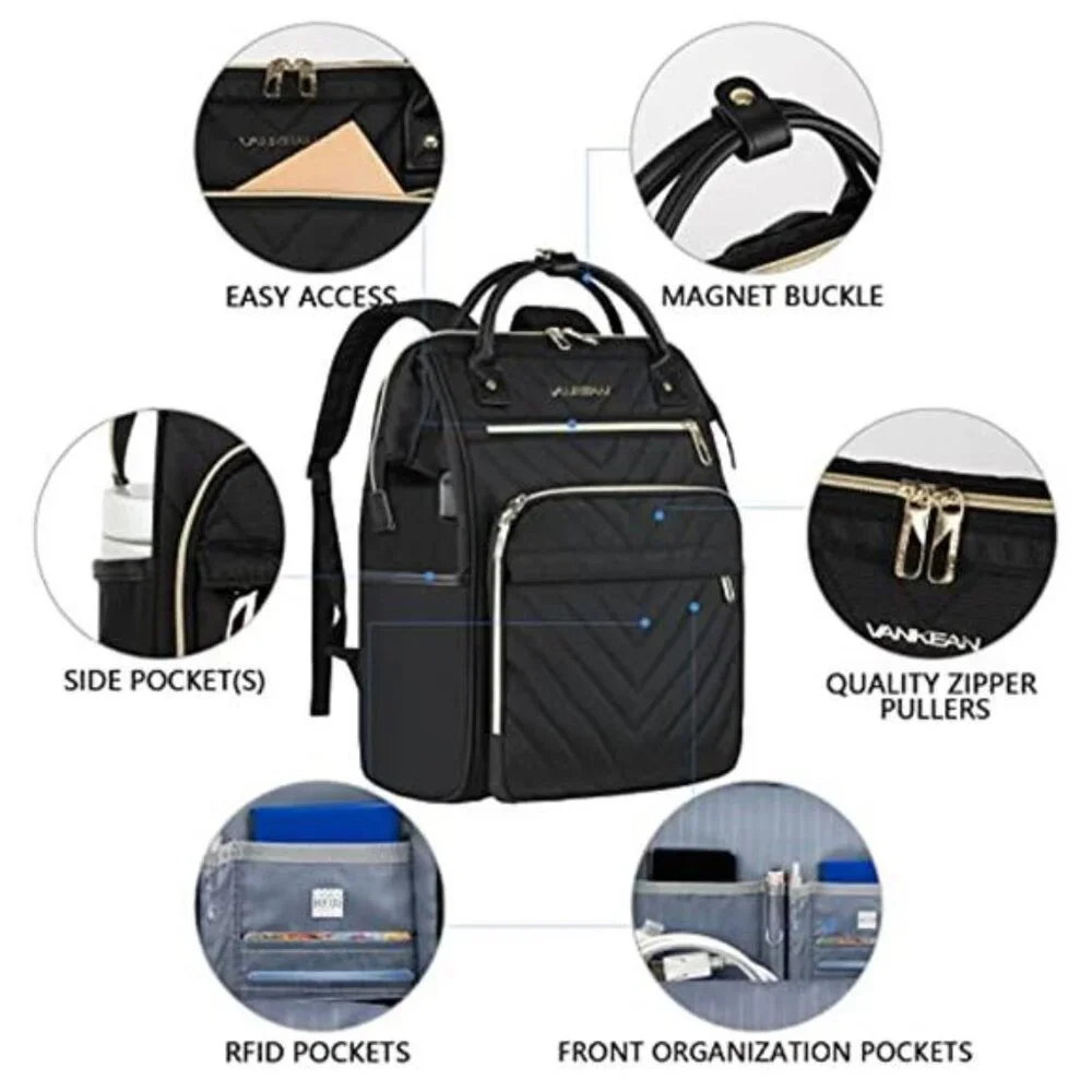 Women's Laptop Backpack Bag, 17 Inch